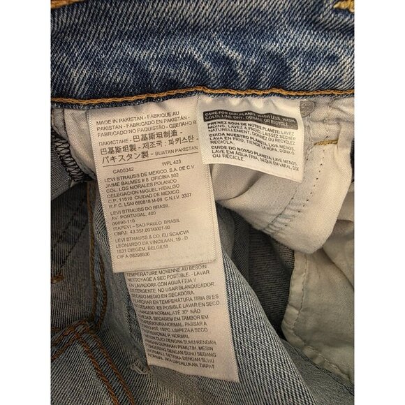 Levi's Wedgie Straight Jeans Women's 25 x 27 High Rise‎ Button Fly Denim Stretch - Picture 9 of 14